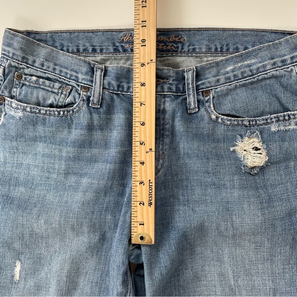 Abercrombie & Fitch Women's Y2K Distressed Destroyed Bootcut Jeans Size 10 - Picture 10 of 11